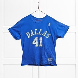 Mitchell Ness Hardwood Vintage Dirk Nowitzki Dallas Mavericks #41 Blue NBA